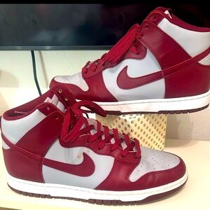 Nike dunk high retro-beetroot/gray sneakers